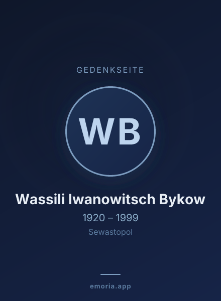 Gedenkportrait von Wassili Iwanowitsch Bykow