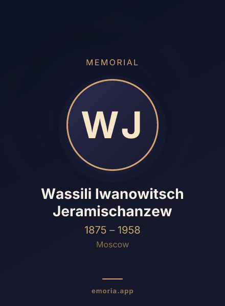Memorial portrait of Wassili Iwanowitsch Jeramischanzew