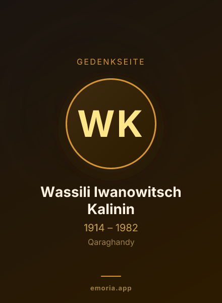 Gedenkportrait von Wassili Iwanowitsch Kalinin