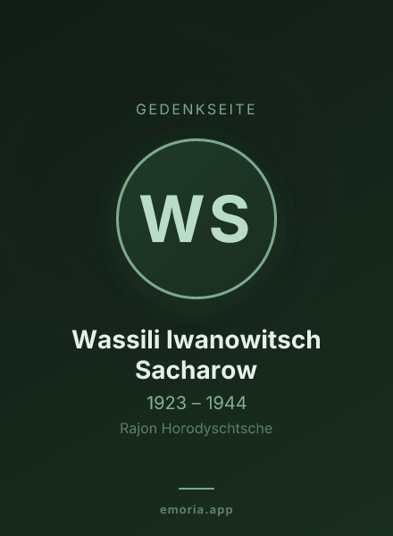 Gedenkportrait von Wassili Iwanowitsch Sacharow