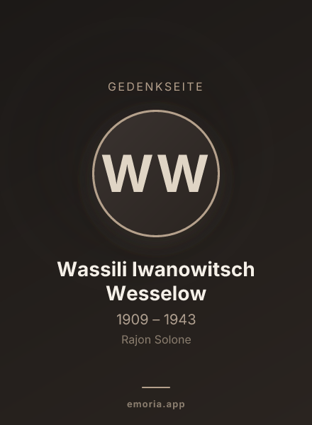 Gedenkportrait von Wassili Iwanowitsch Wesselow
