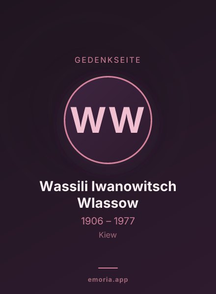Gedenkportrait von Wassili Iwanowitsch Wlassow