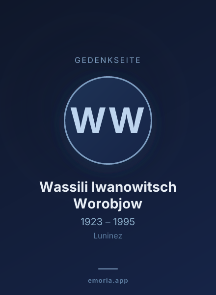Gedenkportrait von Wassili Iwanowitsch Worobjow