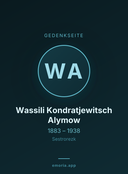 Gedenkportrait von Wassili Kondratjewitsch Alymow