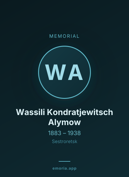 Memorial portrait of Wassili Kondratjewitsch Alymow