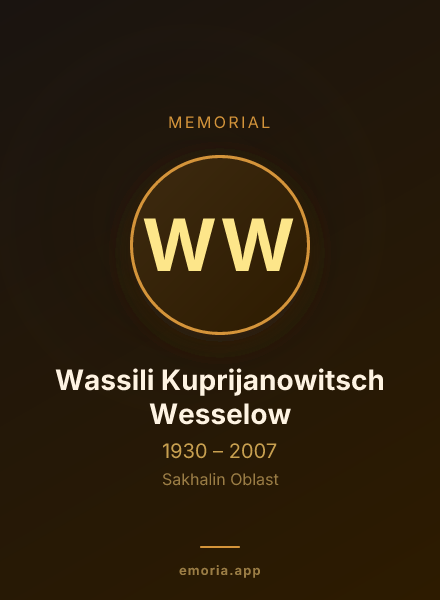 Memorial portrait of Wassili Kuprijanowitsch Wesselow