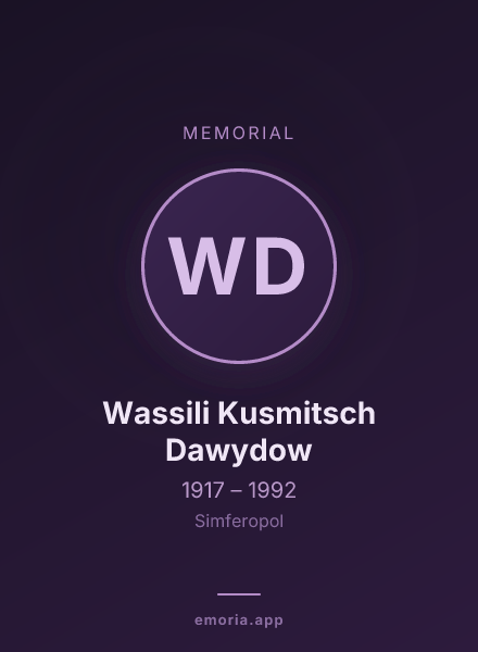 Memorial portrait of Wassili Kusmitsch Dawydow
