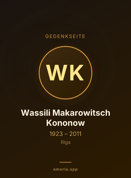 Gedenkportrait von Wassili Makarowitsch Kononow
