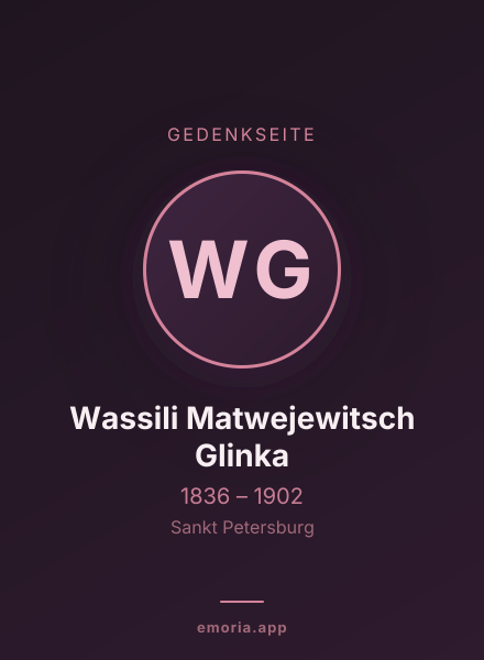 Gedenkportrait von Wassili Matwejewitsch Glinka