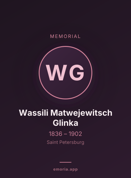 Memorial portrait of Wassili Matwejewitsch Glinka