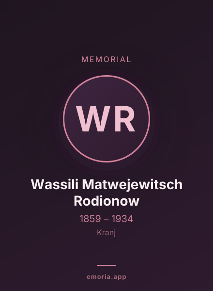Memorial portrait of Wassili Matwejewitsch Rodionow