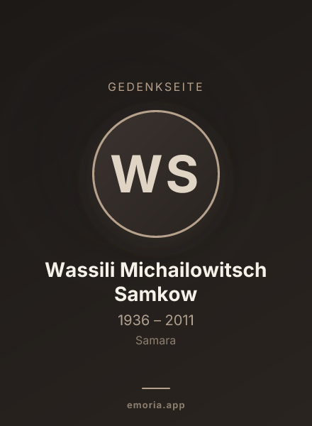 Gedenkportrait von Wassili Michailowitsch Samkow