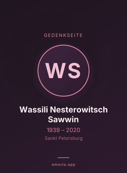 Gedenkportrait von Wassili Nesterowitsch Sawwin