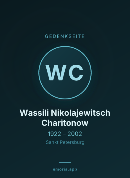 Gedenkportrait von Wassili Nikolajewitsch Charitonow