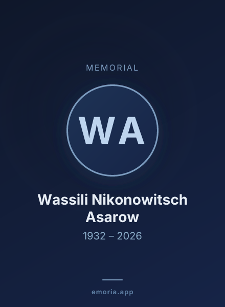 Memorial portrait of Wassili Nikonowitsch Asarow
