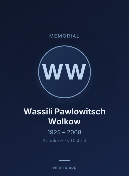 Memorial portrait of Wassili Pawlowitsch Wolkow