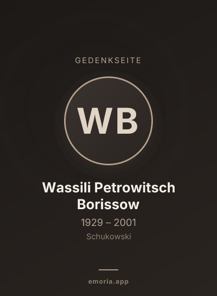 Gedenkportrait von Wassili Petrowitsch Borissow