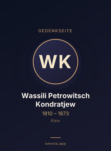 Gedenkportrait von Wassili Petrowitsch Kondratjew