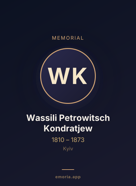 Memorial portrait of Wassili Petrowitsch Kondratjew