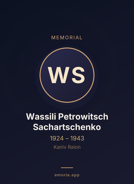 Memorial portrait of Wassili Petrowitsch Sachartschenko
