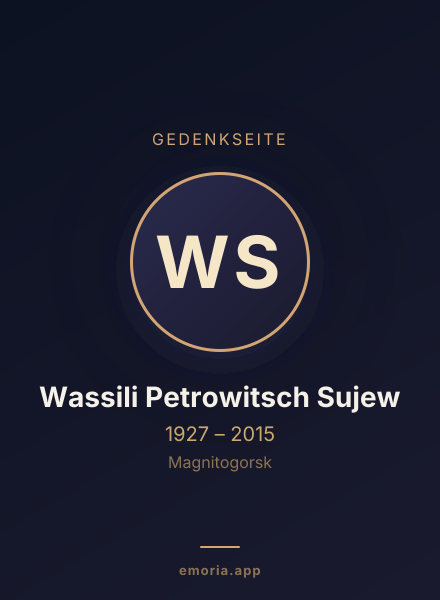 Gedenkportrait von Wassili Petrowitsch Sujew