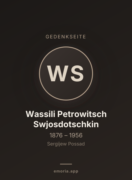 Gedenkportrait von Wassili Petrowitsch Swjosdotschkin