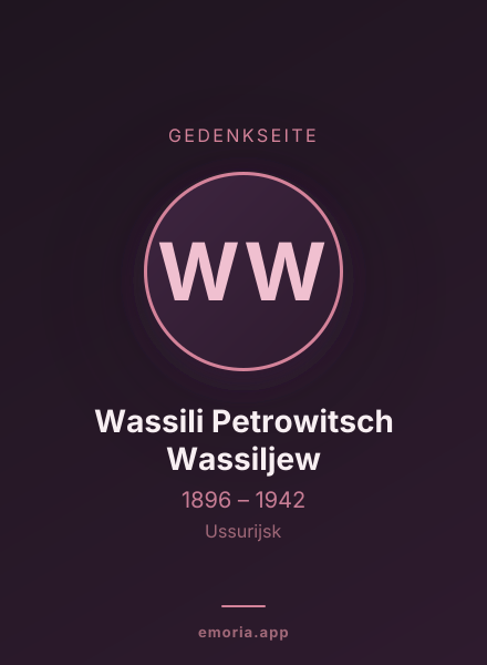 Gedenkportrait von Wassili Petrowitsch Wassiljew