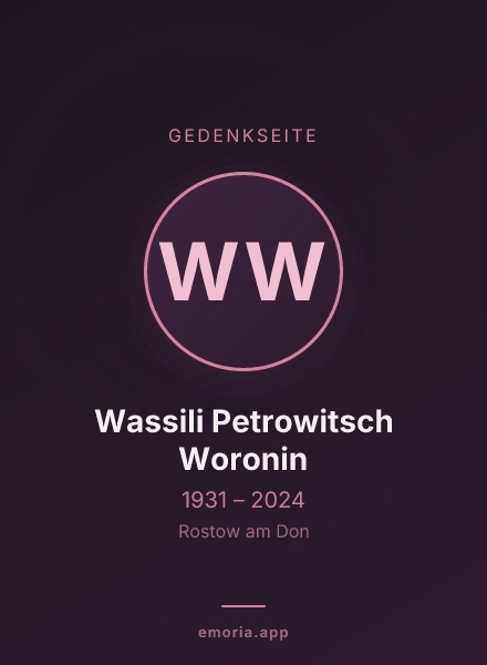 Gedenkportrait von Wassili Petrowitsch Woronin