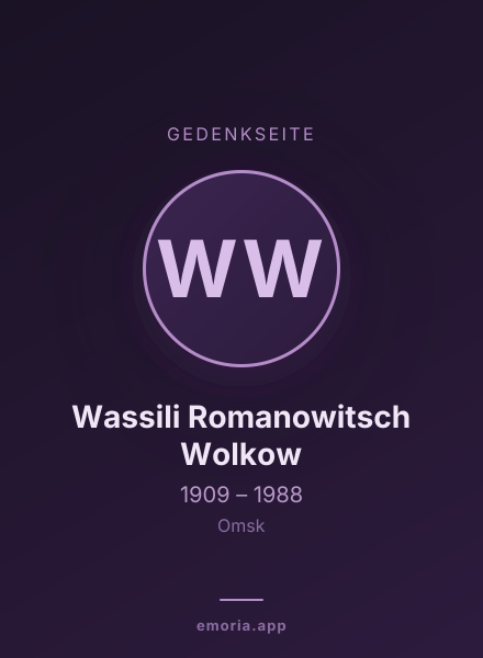 Gedenkportrait von Wassili Romanowitsch Wolkow