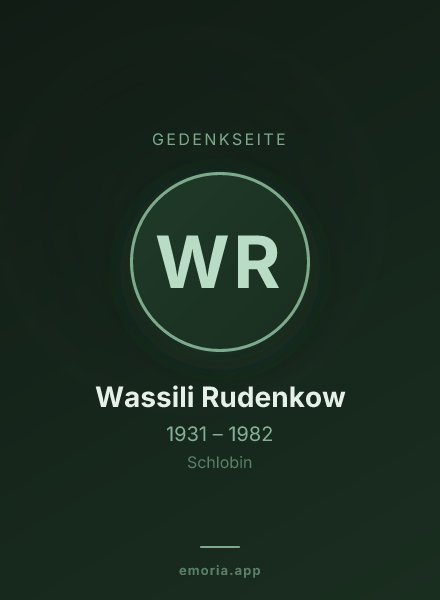 Gedenkportrait von Wassili Rudenkow