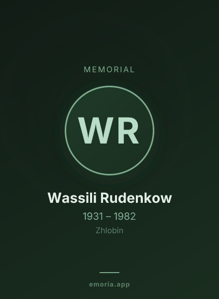 Memorial portrait of Wassili Rudenkow