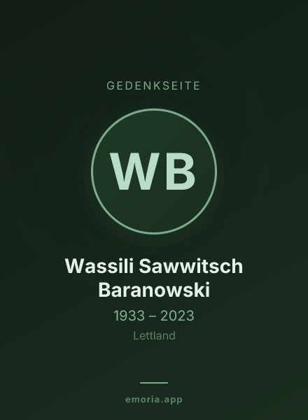Gedenkportrait von Wassili Sawwitsch Baranowski