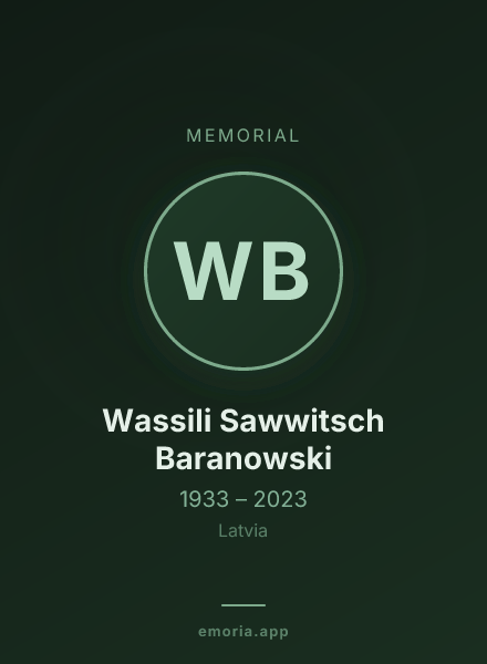 Memorial portrait of Wassili Sawwitsch Baranowski