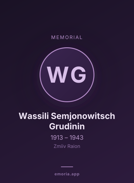 Memorial portrait of Wassili Semjonowitsch Grudinin