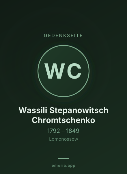 Gedenkportrait von Wassili Stepanowitsch Chromtschenko