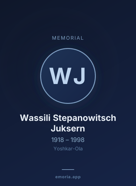 Memorial portrait of Wassili Stepanowitsch Juksern