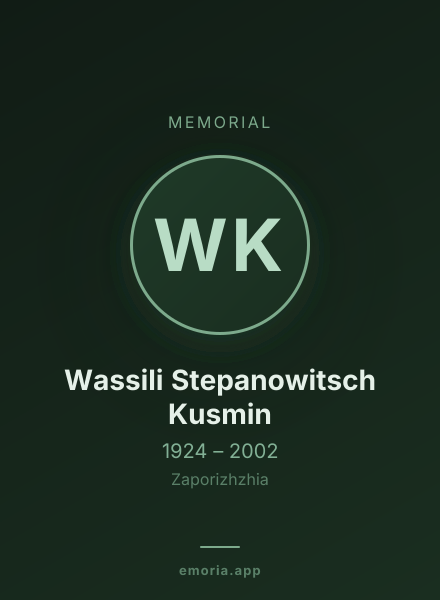 Memorial portrait of Wassili Stepanowitsch Kusmin
