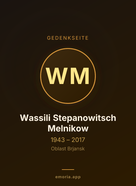 Gedenkportrait von Wassili Stepanowitsch Melnikow