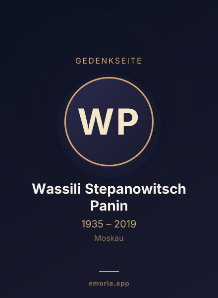 Gedenkportrait von Wassili Stepanowitsch Panin
