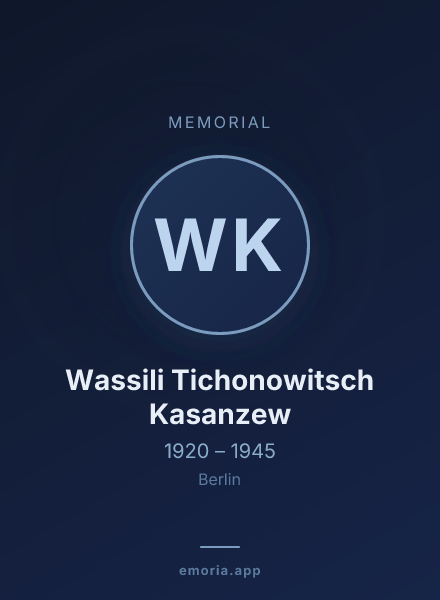 Memorial portrait of Wassili Tichonowitsch Kasanzew