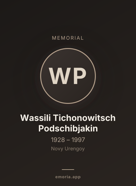 Memorial portrait of Wassili Tichonowitsch Podschibjakin