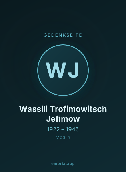 Gedenkportrait von Wassili Trofimowitsch Jefimow