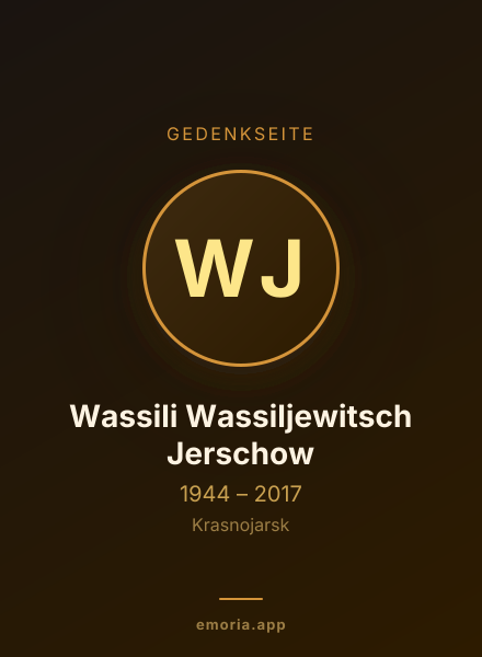 Gedenkportrait von Wassili Wassiljewitsch Jerschow