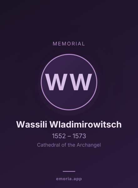 Memorial portrait of Wassili Wladimirowitsch
