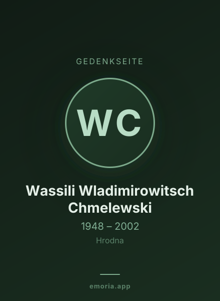 Gedenkportrait von Wassili Wladimirowitsch Chmelewski