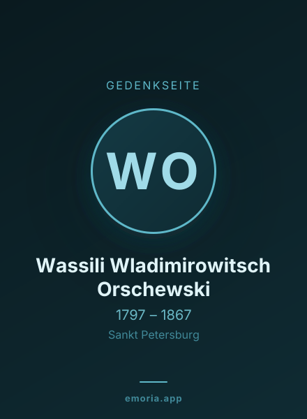 Gedenkportrait von Wassili Wladimirowitsch Orschewski