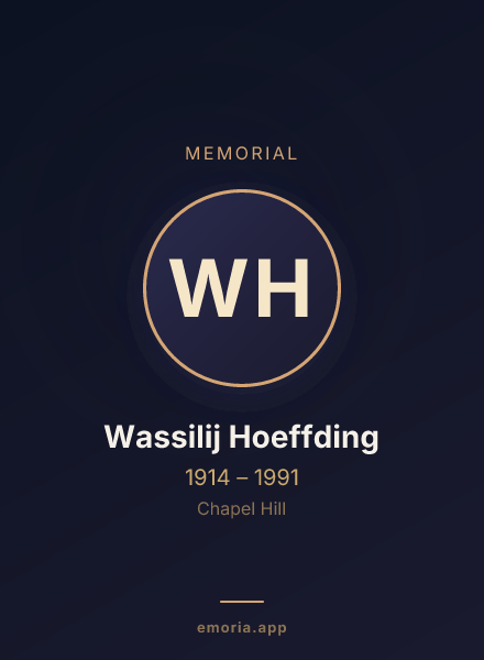 Memorial portrait of Wassilij Hoeffding