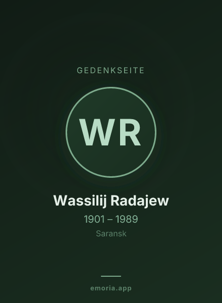Gedenkportrait von Wassilij Radajew