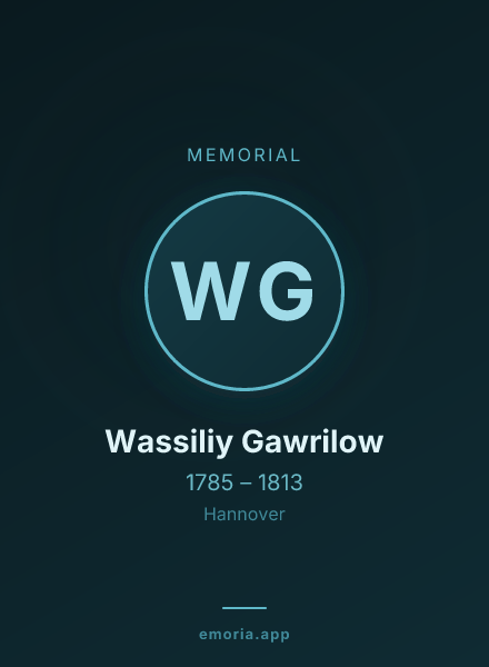 Memorial portrait of Wassiliy Gawrilow