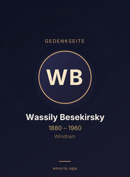 Gedenkportrait von Wassily Besekirsky